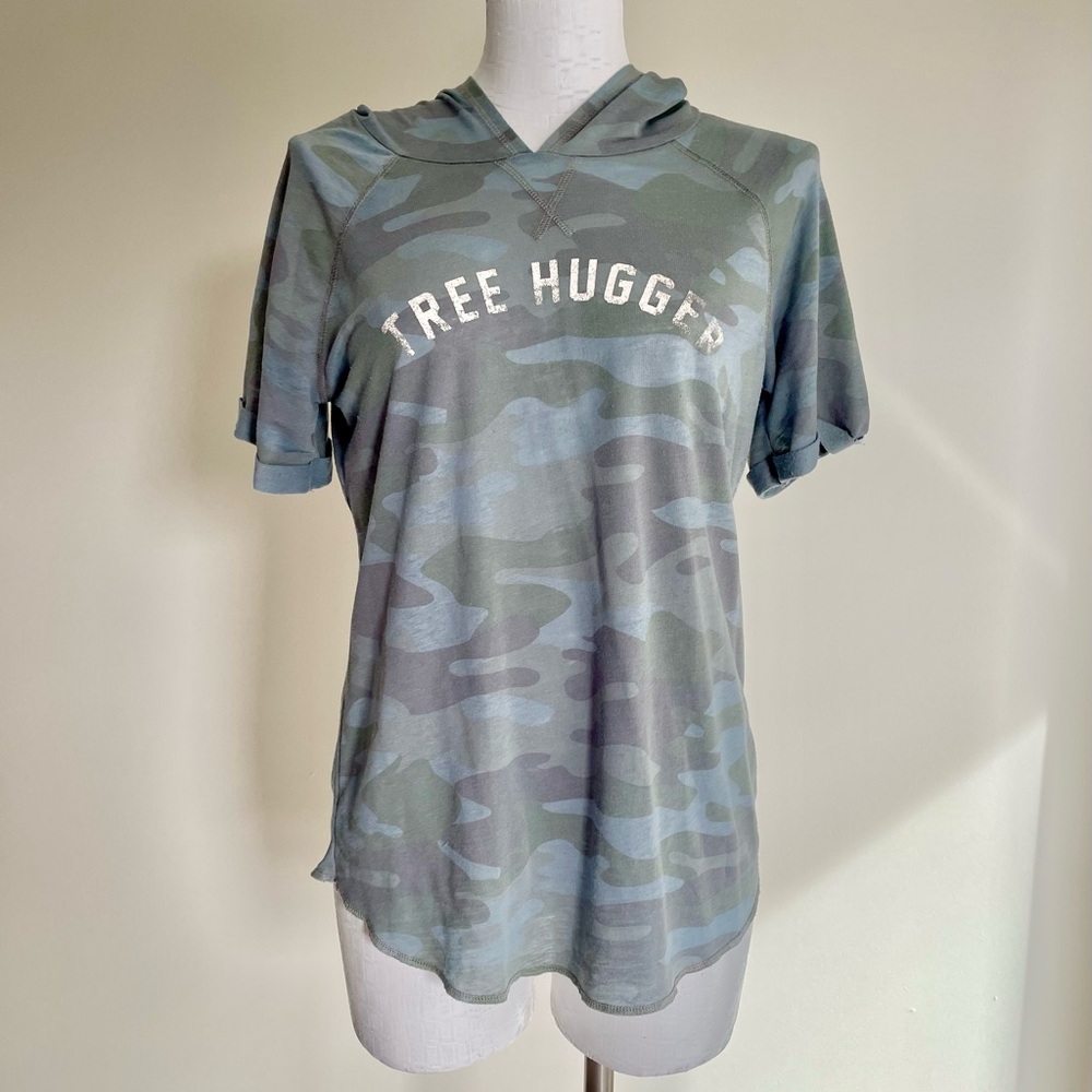 (M) Tree Hugger Camo T-Shirt with Hood